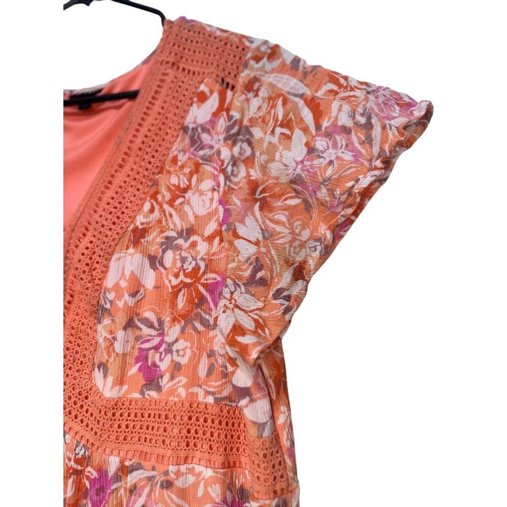 Torrid Orange Tiered Midi Sundress with Flutter Sleeves - Picture 15 of 16